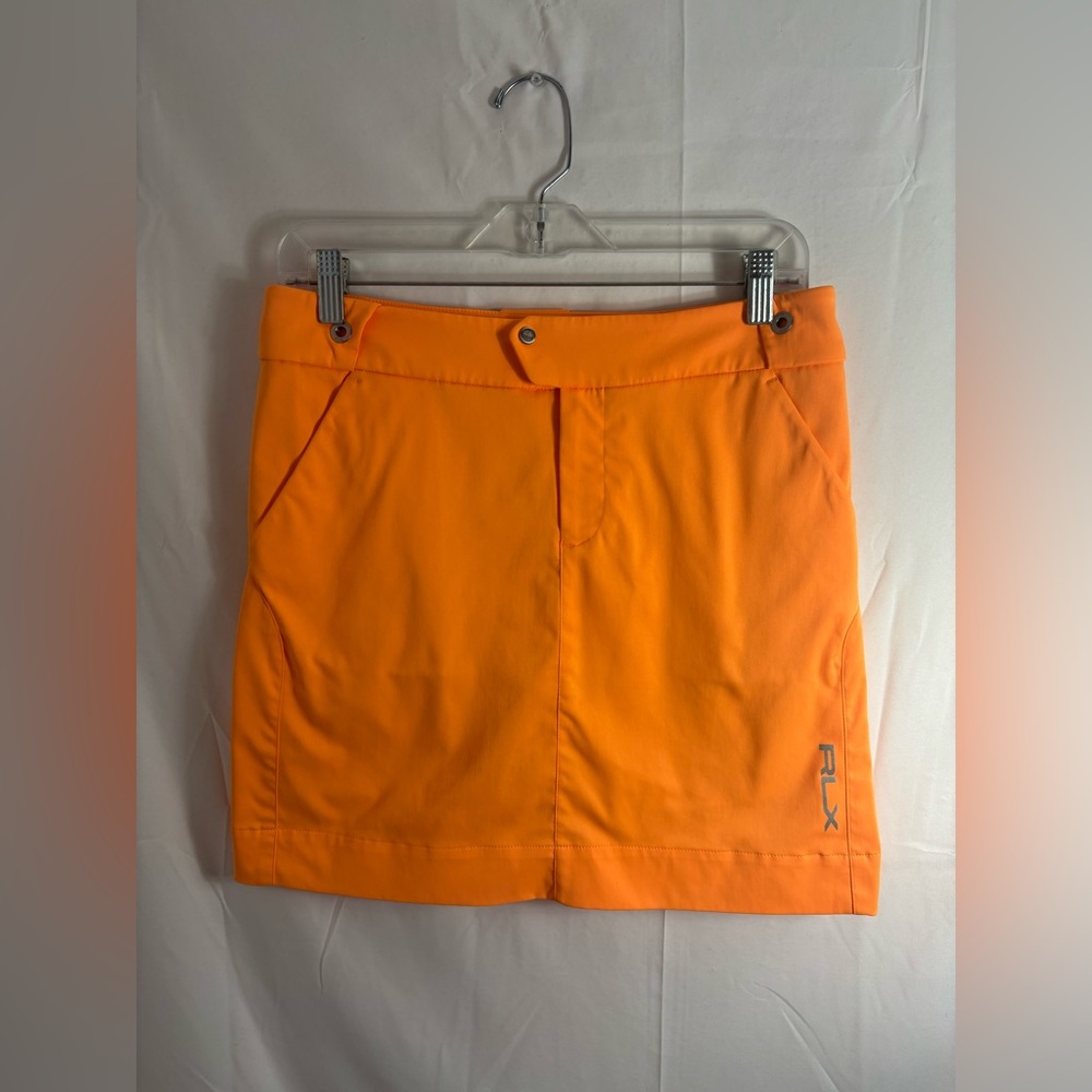 Y2K Bright Orange Ralph‎ Lauren Cybergrunge Blokecore Sport Skort Size S-M